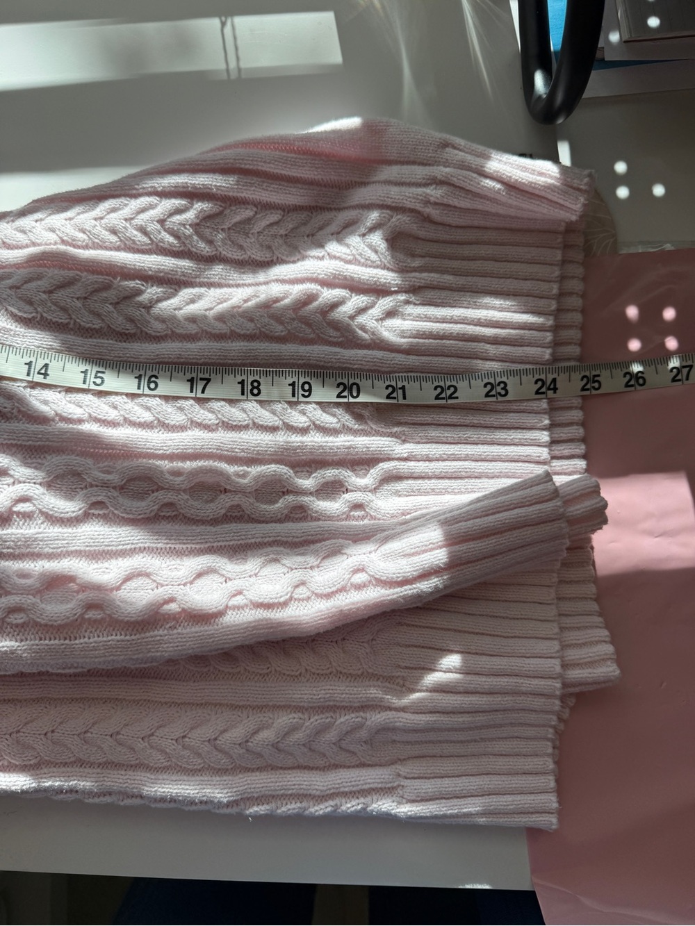 Wild Fable Women’s Pink Cable-Knit Sweater Flag Design Motif Large - Picture 8 of 8